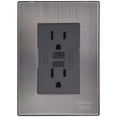 thumbnail image 2 of Placa Duplex Inoxium1FOxford 1Pza Contacto Duplex Falla Tierra 125-250VCA 15A 50/60Hz Plateado/Oxford Acero Inoxidable/P, 2 of 3