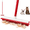 Red and White, variant on VOVMIIN Pet Hair Removal Long Handle Carpet Rake Rubber Broom with Hair Removal Gloves,51'' Long Handle Dog and Cat Remover Tool
