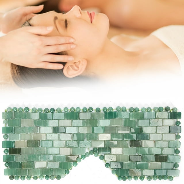 Máscara De Ojos De Piedra, Masajeador Facial, Piedra De Jade Natural, Alivia La Fatiga, Reduce El Sueño, Relaja La Herramienta De Cuidado