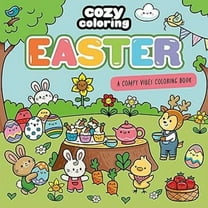 Cozy Coloring: Easter: A Comfy Vibes Coloring Book for Adults and Kids: Simple, Relaxing Pages Featuring bouncing bunnies, hidden eggs, and spring flowers! (Paperback)