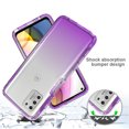 thumbnail image 3 of Mantto Motorola Moto G Stylus 2021 Case, Full Body Clear Protection Case PC Bumper & Rubber TPU Two-layer structure Front & Back Gradient Color Bumper Frame Rubber Phone Case - Purple, 3 of 8