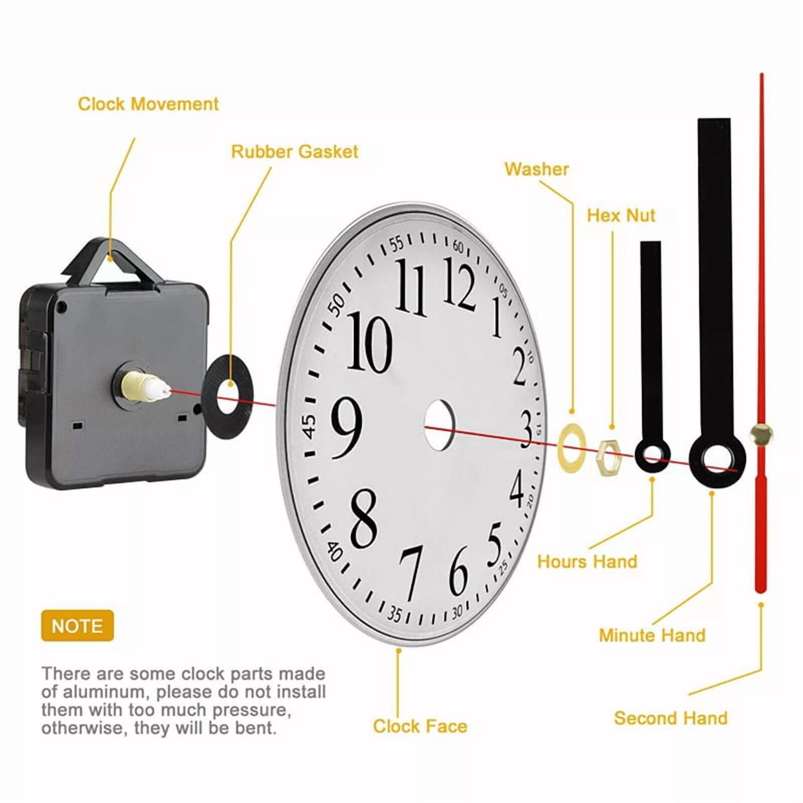 20pcs DIY Clock Movement Mechanism Silent Quartz Wall DIY Clock Hands Kit Repair Replacement Tool Parts