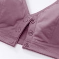 thumbnail image 6 of Gymayou Women Plus Size Front Snap Wireless Bra Thin Cotton Beauty Back Wide Vest Straps For Elderly Mature Ladies Purple 38, 6 of 7