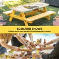 thumbnail image 6 of Country Kitchen Sunflowers Table Cloths for 3 Foot Rectangle Tables, Rustic Truck Vintage Farmhouse Patio Waterproof Elastic Fitted Tablecloths, Washable Rectangular Table Cover for Camping, 6 of 8