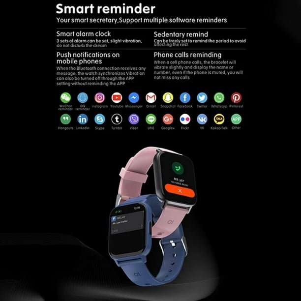 Eftermæle Stå på ski syre Men Women Sports Smart Watch Real Time Weather Prediction and Heart Rate  Monitor Bracelet for Xiaomi, Huawei and IPhone,Black - Walmart.com