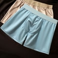 thumbnail image 2 of heyac Mens Satin Silk Boxers 3 Inch Inseam Lounge Shorts Men Sexy Panties Pajama Bottoms Shorts with Elastic Waist, 2 of 3