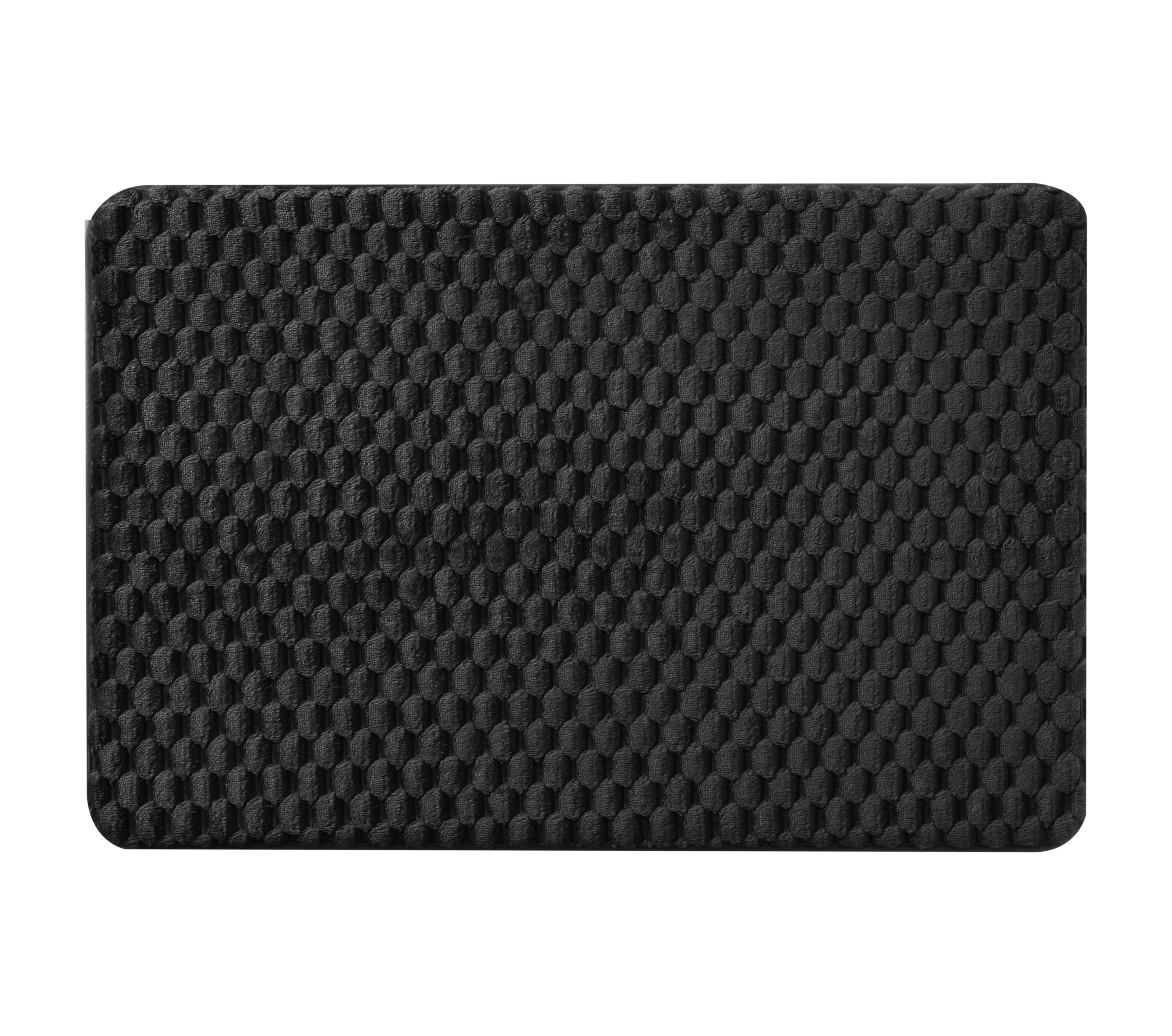 Mainstays Bubble Tile Memory Foam Bath Rug Set, Black photo 3