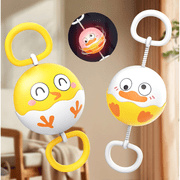 Pull String Light Up Spinning Toy, Stocking Stuffers Baby Sensory Fine Motor Toy, Infant Toddler Early Developmental Play Toy, Christmas Birthday Holiday Gift for Baby Boys Girls Ages 6 Months +