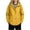 Yellow, variant on Women Plus Size Long Hooded Trench Jacket, Solid Color Waterproof Packable Windbreaker with Drawstring Waist & Pockets, Lightweight Breathable Outerwear for Hiking Travel Daily Outdoor