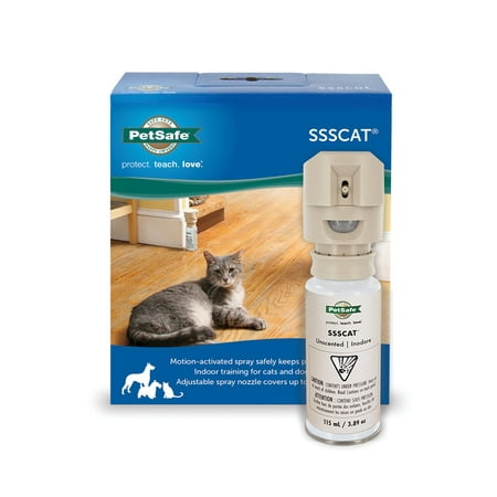 PetSafe SSSCAT Spray Pet Deterrent, Motion Activated Pet Proofing Repellent for Cats and Dogs, 3.89