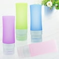 thumbnail image 2 of Jiandong travel bottles Travel Silicone Refillable Squeezable Bottles 60ml Clear with Lids(1.42X1.38X4.41Inch), 2 of 8