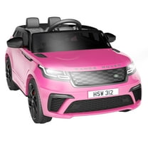 Jojoka Licensed Land Rover Kids Ride on Car, 12V Battery Powered Electric Toys for Kids with Parent Remote Control, Bluetooth, MP3, Forward & Backward, LED Light, for 3-8 Year Old Boy & Girls, Pink