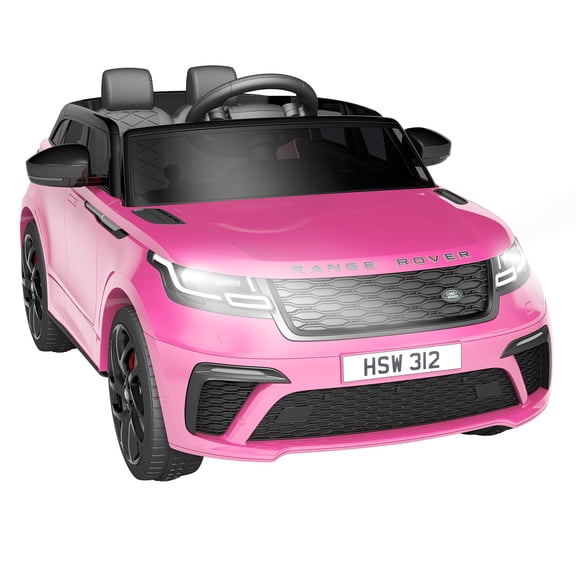 Jojoka Licensed Land Rover Kids Ride on Car, 12V Battery Powered Electric Toys for Kids with Parent Remote Control, Bluetooth, MP3, Forward & Backward, LED Light, for 3-8 Year Old Boy & Girls, Pink