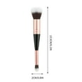 thumbnail image 3 of SDJMa Dual-Ended Makeup Brush, Concealer & Powder Brush 2-in-1, Soft Bristles, for Beginners (Gold), 3 of 8