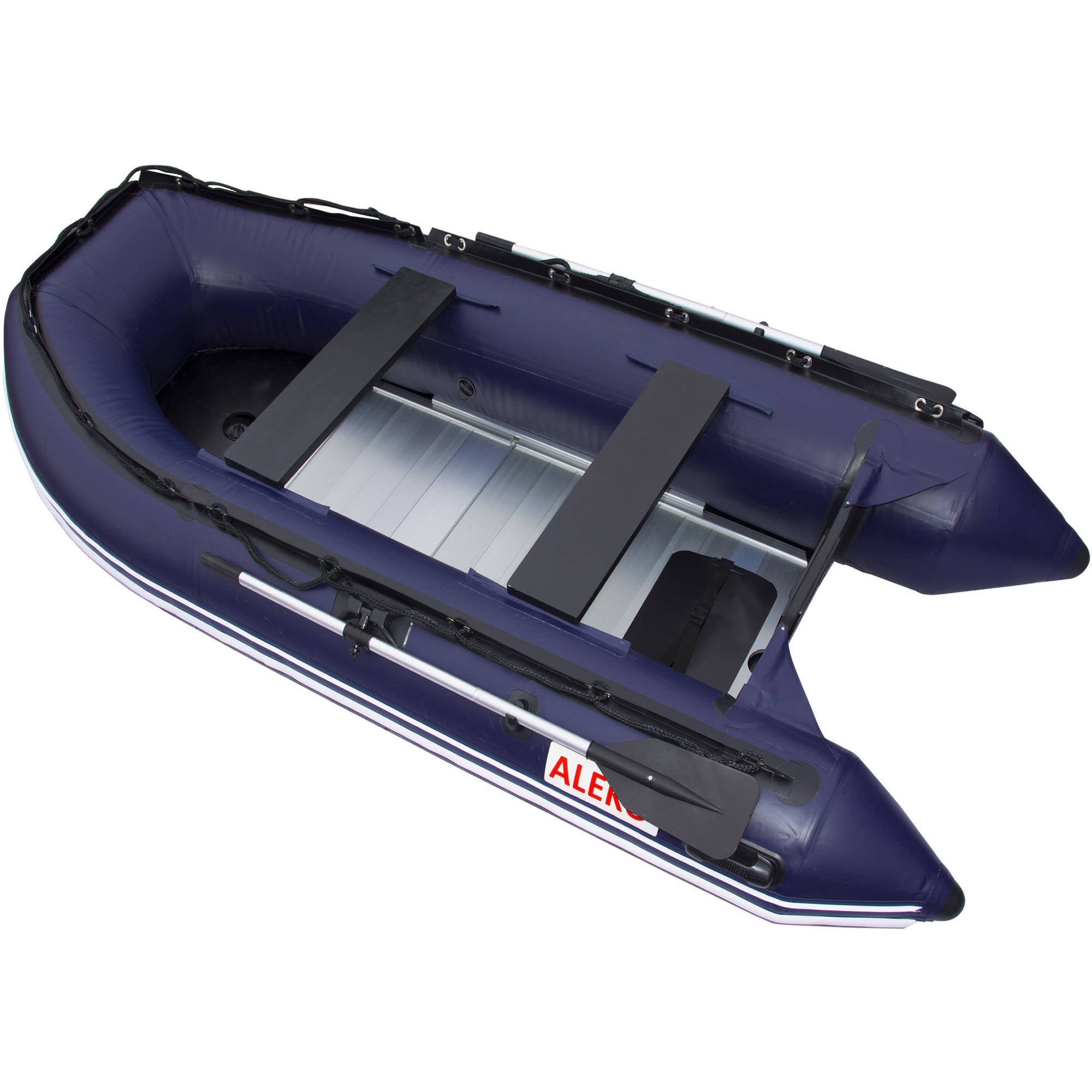 ALEKO Inflatable Boat Aluminum Floor 7 Person 13.8 Feet Blue