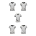 thumbnail image 2 of Minnieouse Moda africana para hombres Tops unisex para estilo y comodidad Algodón expresivo Hombres africanos Traje tradicional Manga corta gris Type2 NO2, 2 of 6