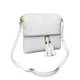 thumbnail image 1 of Bolso de mujer a la moda, bolso pequeño con borla, bandolera mensajero portátil informal, color blanco, 1 of 4