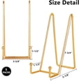 thumbnail image 2 of IBosins 5 Pack 8 Inch Plate Holder Display Stands, Large Metal Gold Frame Stand for Picture, Book, Photo Easel, Creation, Collectibles, 2 of 7