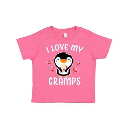 

Inktastic I Love My Gramps with Cute Penguin and Hearts Gift Toddler Toddler Girl T-Shirt