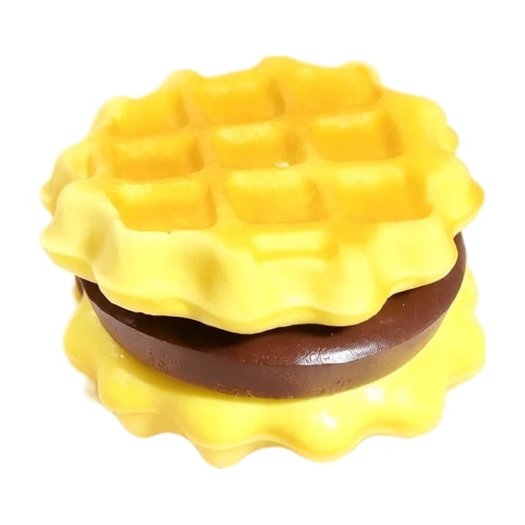 Squishy Relaxing Squeeze Fidget Toy, Hand‑operated Decompression Sensory Toy, Lightweight Portable Play Toy for Children Teens, Travel Use and Reward Gift Option(Simulated Sandwich Waffle)