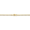 thumbnail image 4 of Leslie's Real 14kt Yellow Gold 1.8mm Flat Figaro Chain; 24 inch; Lobster Clasp; for Adults and Teens; for Women and Men, 4 of 5
