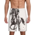 thumbnail image 1 of Vsdgher Shorts de Pyjama pour Hommes Imprimé Cowboy Cheval Bas de Pyjama Légers avec Poches-TG, 1 of 6