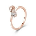 thumbnail image 5 of solitaire jewels 1.25CT Pear Moissanite Toi Et Moi Engagement Ring For Women, 18K Rose Gold, 5 of 7