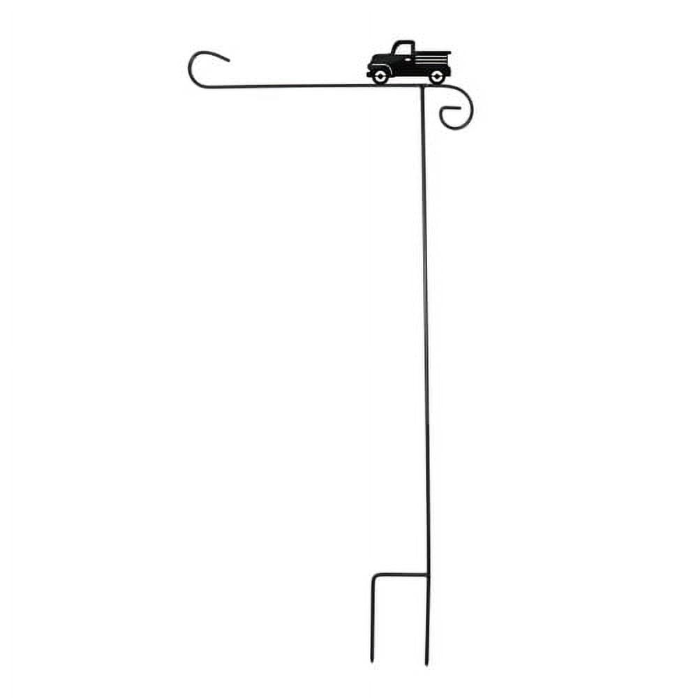 Briarwood Lane Wrought Iron Pick-Up Truck Garden Flag Stand Holder 40x18