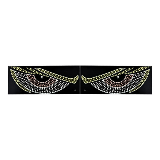 USB Dynamic Big Devil Eyes Light For Cars, Programmable Flexible Window Screen LED Display For Car, Animated Car Truck Eye