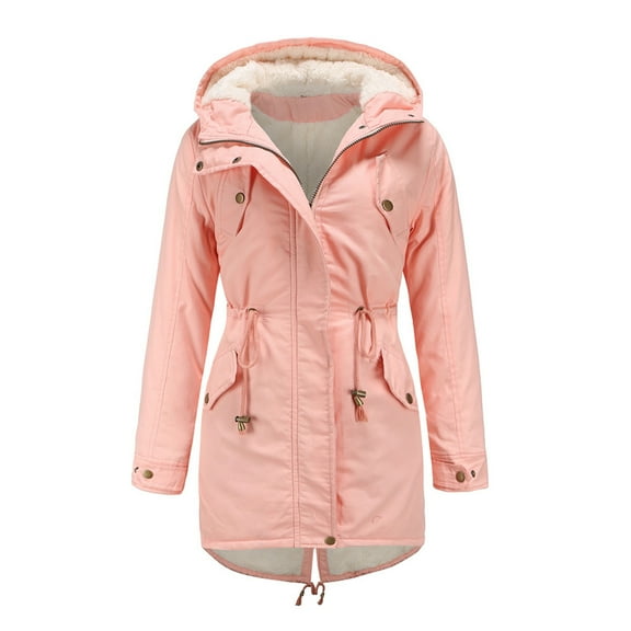 UPPADA Winter Coats for Women Fashion Plus Size Extreme Cold Weather Outwear Fluffy Sherpa Liend Parka Jackets