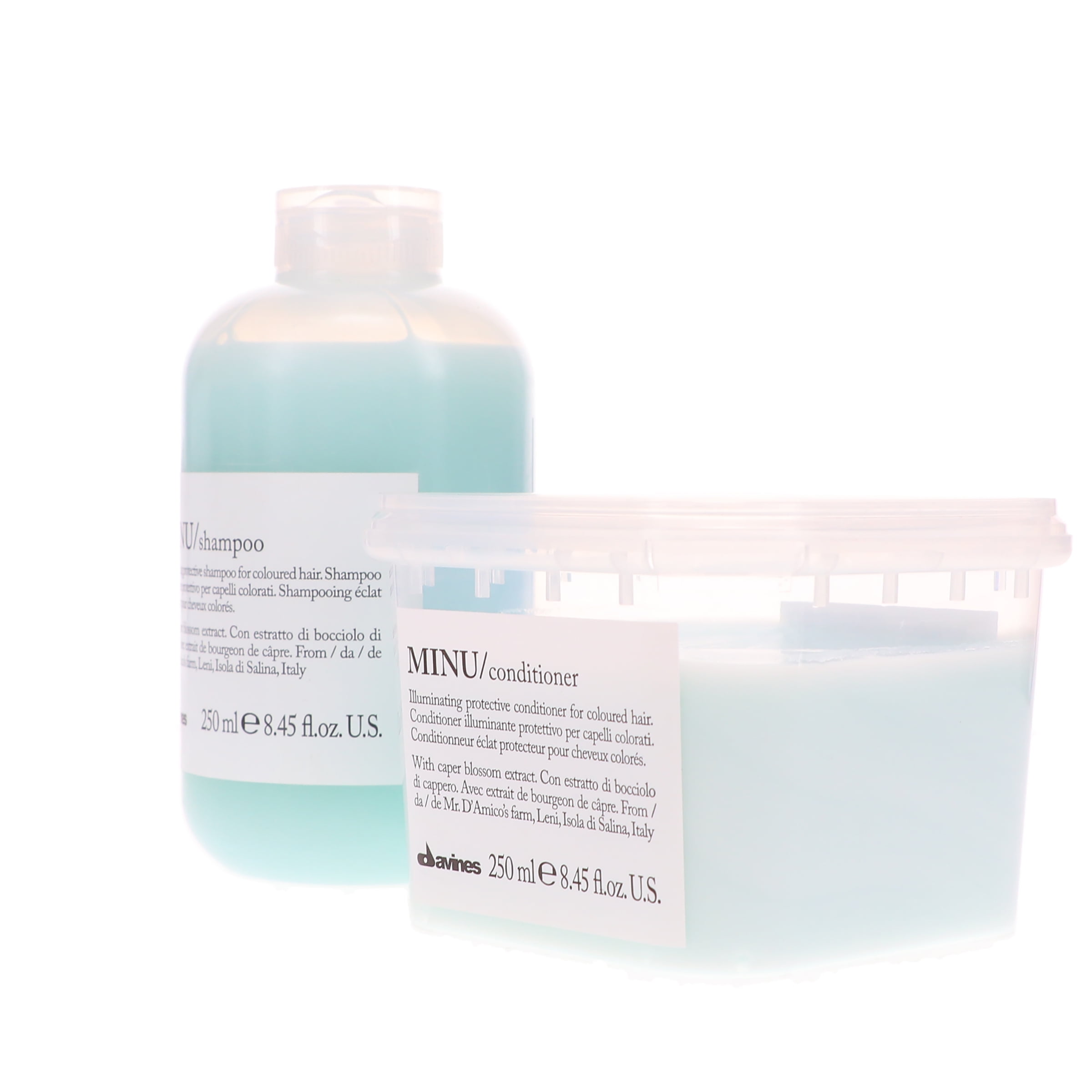 Davines MINU Illuminating Protective Shampoo 8.45 oz & Conditioner 8.45 oz Combo Pack