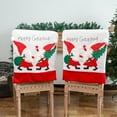 thumbnail image 5 of Christmas Decorations, Holiday Chair Cover, Festive Snowman Santa Claus Scene, Soft Cloth Material, Easy to Clean, Protective and Decorative for Dining Chairs, 5 of 7