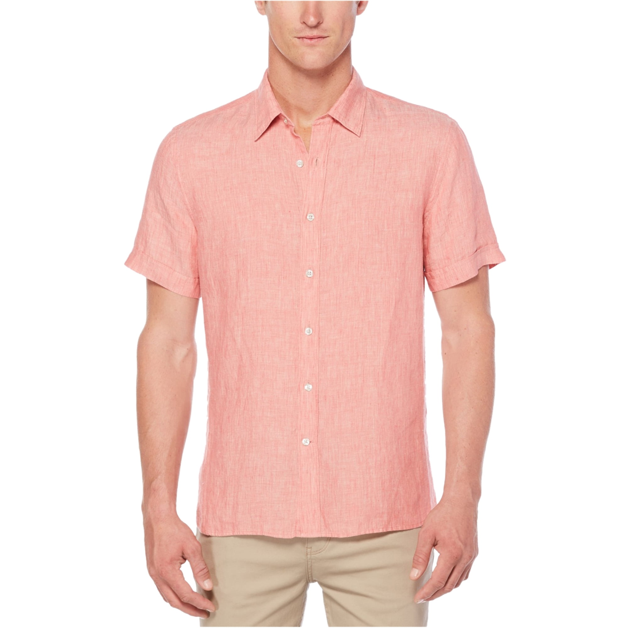 Perry Ellis - Perry Ellis Mens Chambray Button Up Shirt, Red, Small ...