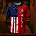 thumbnail image 2 of MuXiKeJi Clothes 250Th Anniversary Printed Men's Casual T-Shirt 250 Years of Freedom Shirt American Flag Patriotic Polo, 2 of 3