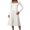 White, variant on GDREDA Elegant Square Neck Timeless Midi Dress With Waist Tie For Lady Summer Casual Day Wear Long Sleeve Black,S