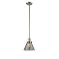 thumbnail image 2 of Innovations Lighting  Franklin Restoration Cone - 1 Light 8" Stem Hung Mini Pendant Brushed Satin Nickel/Plated Smoke, 2 of 5
