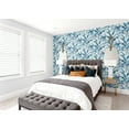 thumbnail image 4 of Stacy Garcia Home Blue Lagoon & Grey Palma Peel and Stick Wallpaper, 4 of 8
