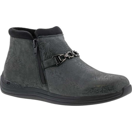 

Women s Drew Blossom Bootie Black Foil Leather 7 WW