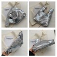 thumbnail image 4 of Bolso Lentejuelas Rhinestone Bolso Mujer Moda Embrague Chica Glitter Monedero (Plata), 4 of 5