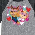 thumbnail image 3 of Paw Patrol - Chase Sky Hearts - Toddler And Youth Raglan Graphic T-Shirt, 3 of 5