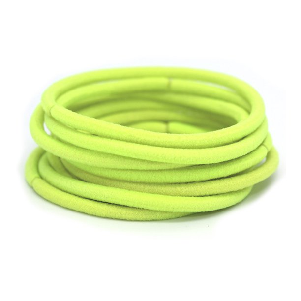 Sonducket 10 piezas de bandas para el cabello de estilo Simple decorativas de alta elasticidad accesorios de soporte de cola de caballo de protección Accesorio para el cabello Amarillo fluorescente Sonducket AP011339-20B