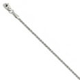 thumbnail image 1 of 14k White Gold 1.5mm Rope Chain Anklet Ankle Bracelet, 1 of 8