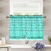 Linen Kitchen Curtains Dotted Waves Tier Curtains Tier Kitchen Living Room Bedroom Balcony 2 Panels 27x24 Inch
