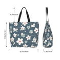 thumbnail image 5 of Kdxio Blue Flower Casual Tote Bags Women Big Capacity Shoulder Bag for Women Travel Shoulder Bags Handbags, 5 of 8