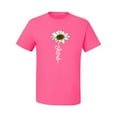 thumbnail image 2 of Wild Bobby Jesus Flower Script Inspirational/Christian Men Graphic Tee, Neon Pink, XX-Large, 2 of 6