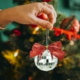 thumbnail image 6 of Christmas Ornaments,1.97in Christmas Balls With Bow Ornaments Baubles Shatterproof Balls For Christmas Tree Decorations Christmas Indoor and Outdoor Decorations,C, 6 of 6
