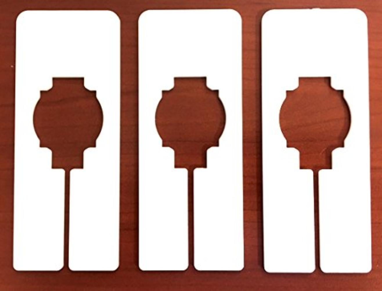 20 CLOTHING RACK SIZE DIVIDERS WHITE PLASTIC BLANK RECTANGLE, This Lot is for 20 White Blank