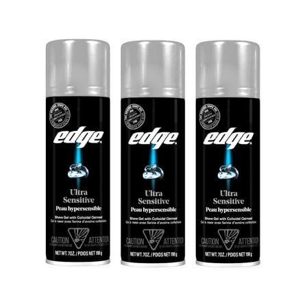 3 Pack - Edge Shave Gel, Fragrance Free, Ultra Sensitive 7 oz