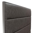 thumbnail image 4 of Nova Lifestyle Empire Eastern King Bed in Grey PU with Hand brushed Silver Metal Frame, 4 of 16