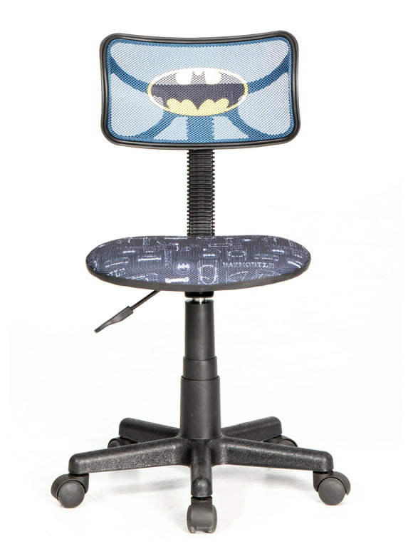 Warner Bros. Batman Swivel Mesh Desk Chair, Black, 21 x 23 x 35